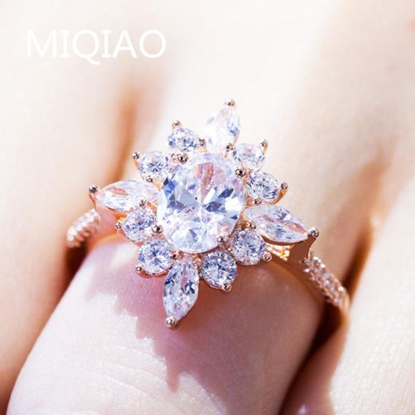 cluster rings ring european and american women's snow copper plated rose gold zircon wedding couple, Golden;silver
cluster rings ring european and american women's snow copper plated rose gold zircon wedding couple, Golden;silver