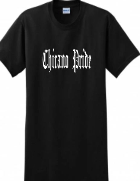 chicano pride t-shirt black white old english mexican latino tee shirt, White;black
chicano pride t-shirt black white old english mexican latino tee shirt, White;black
