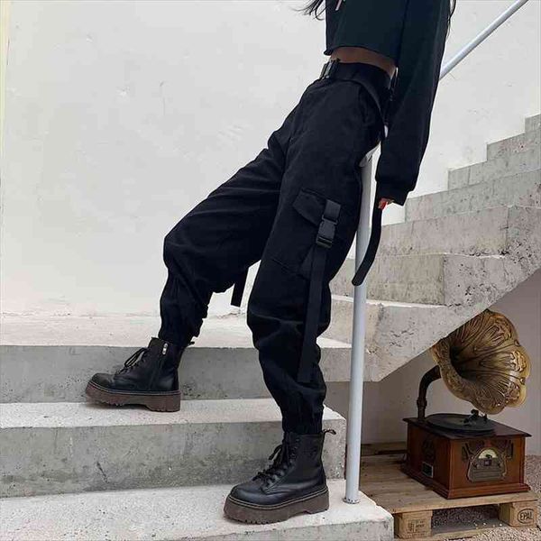 big pockets cargo pants women elastic high waist loose streetwear summer pant baggy tactical trouser hip hop joggers pants, Black;white
big pockets cargo pants women elastic high waist loose streetwear summer pant baggy tactical trouser hip hop joggers pants, Black;white