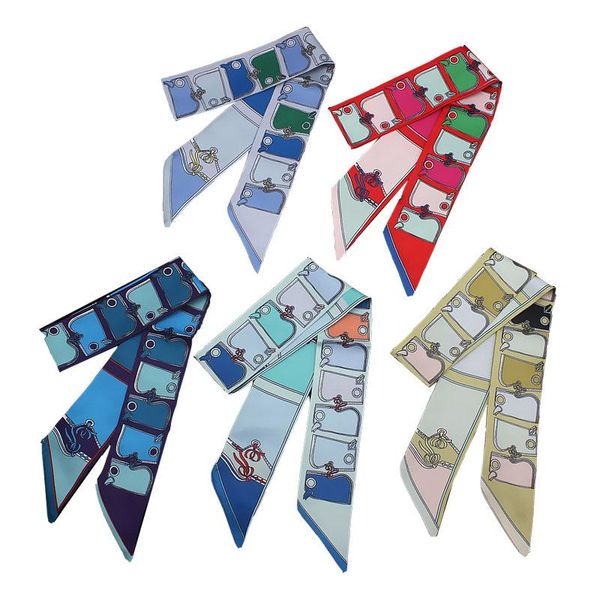 scarves 2021 design scarf women hair fashion neckerchief skinny silk for ladies handbag ribbons, Blue;gray
scarves 2021 design scarf women hair fashion neckerchief skinny silk for ladies handbag ribbons, Blue;gray