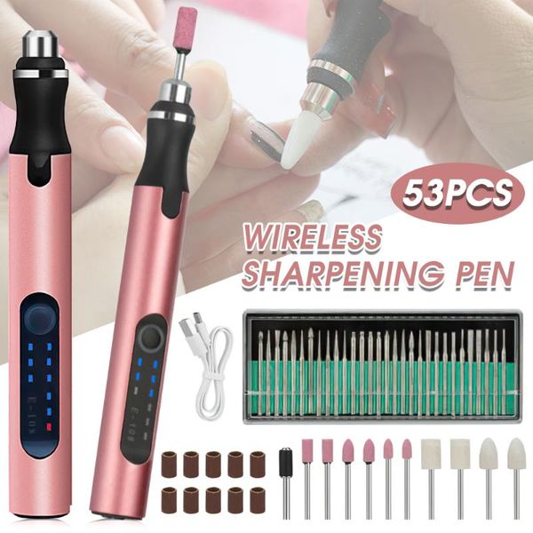 nail drill & accessories 53pcs multifunctional electric polish pen wireless sharpening mini sander bits set kit machine accesoires
nail drill & accessories 53pcs multifunctional electric polish pen wireless sharpening mini sander bits set kit machine accesoires