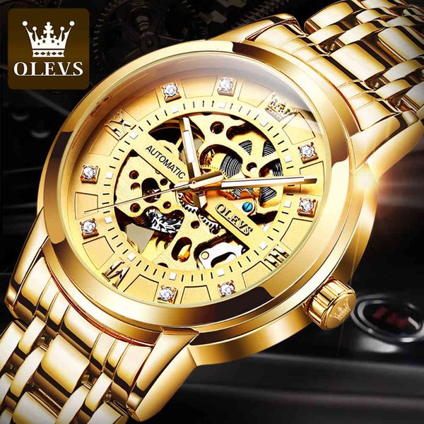 olevs brand elite men clock luxury automatic mechanical sports mode business hollow design poison watch9901, Slivery;brown
olevs brand elite men clock luxury automatic mechanical sports mode business hollow design poison watch9901, Slivery;brown