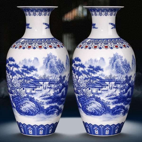 jingdezhen ceramics blue and white landscape pattern vase ornaments chinese living room wine cabinet antique eggshell vases
jingdezhen ceramics blue and white landscape pattern vase ornaments chinese living room wine cabinet antique eggshell vases