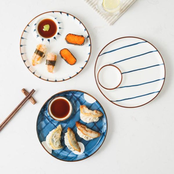 dishes & plates japanese style creative ceramic plate hand-painted round dumpling household sushi grid dinner
dishes & plates japanese style creative ceramic plate hand-painted round dumpling household sushi grid dinner