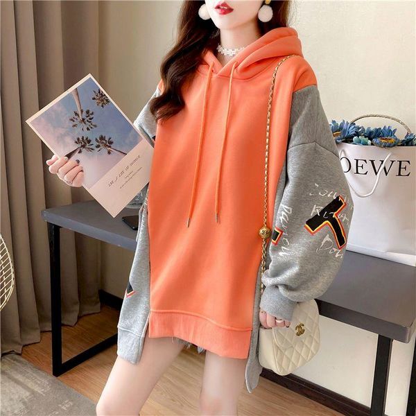 women's hoodies & sweatshirts fleece thickened mid-length women autumn winter korean loose large size hooded jackets kawaii clothing ae, Black
women's hoodies & sweatshirts fleece thickened mid-length women autumn winter korean loose large size hooded jackets kawaii clothing ae, Black