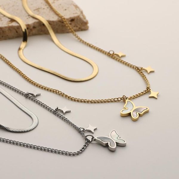 pendant necklaces butterfly stainless steel chain necklace for women colgantes schmuck matching colier femmes girls jewelry gifts, Silver
pendant necklaces butterfly stainless steel chain necklace for women colgantes schmuck matching colier femmes girls jewelry gifts, Silver