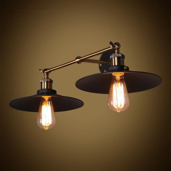 wall lamp retro vintage loft industrial with 2 lights edison sconce american concise country style
wall lamp retro vintage loft industrial with 2 lights edison sconce american concise country style