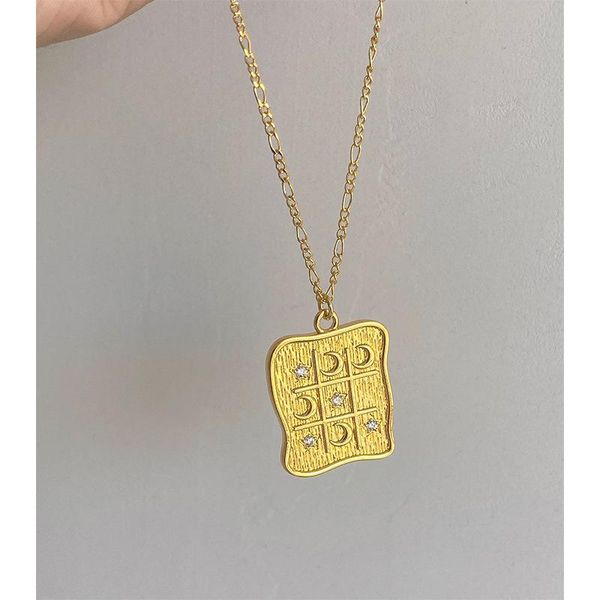 pendant necklaces jiugongge square brand star and moon inlaid zircon necklace european american fashion street style, Silver
pendant necklaces jiugongge square brand star and moon inlaid zircon necklace european american fashion street style, Silver