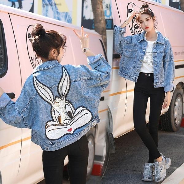 women's jackets denim jacket 2021 student fashion loose wash long sleeve white top, Black;brown
women's jackets denim jacket 2021 student fashion loose wash long sleeve white top, Black;brown