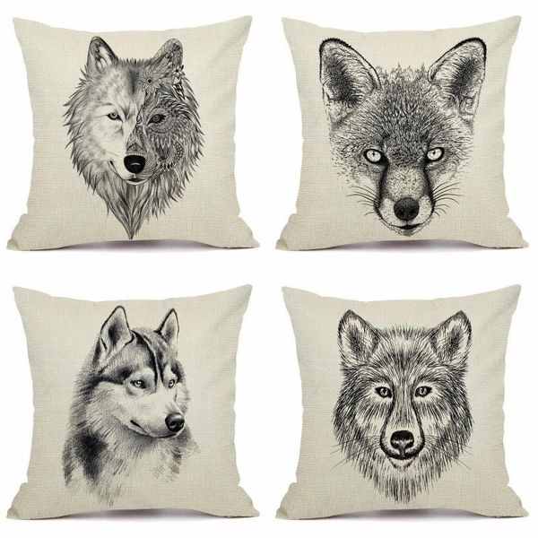 animal pillowcase sofa square decorative throw pillow cover car cushion 45x45cm ac158 cushion/decorative