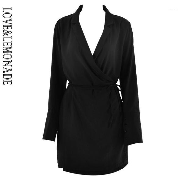 love&lemonade cross v-neck fit long sleeve a-line mini dress lm99048 casual dresses, Black;gray
love&lemonade cross v-neck fit long sleeve a-line mini dress lm99048 casual dresses, Black;gray