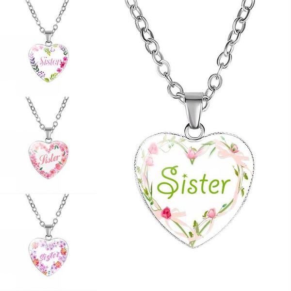 sister heart pendant necklace 6 styles fashion jewelry for women girls personalized letter necklaces rose wreath chains, Silver
sister heart pendant necklace 6 styles fashion jewelry for women girls personalized letter necklaces rose wreath chains, Silver