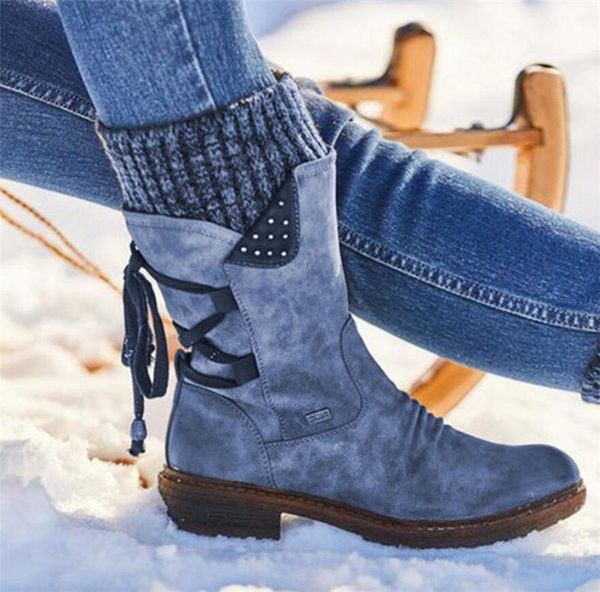 women mid-calf boots female knit patchwork lace up girls square heel flat shoes autumn winter gift big size 43, Black
women mid-calf boots female knit patchwork lace up girls square heel flat shoes autumn winter gift big size 43, Black