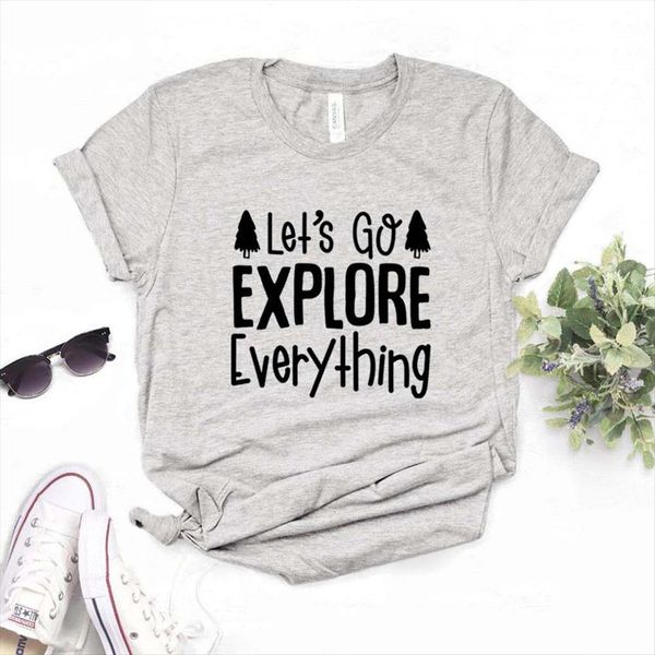lets go explore everything adventure women t shirt hiking cotton casual funny for lady yong girl tee, White
lets go explore everything adventure women t shirt hiking cotton casual funny for lady yong girl tee, White