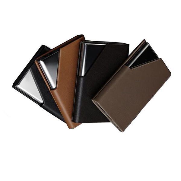 card holders yambuto 2021 brand leather metal business name id holder case wallet box pocket 3 colors 9.8*6.5cm, Brown;gray
card holders yambuto 2021 brand leather metal business name id holder case wallet box pocket 3 colors 9.8*6.5cm, Brown;gray