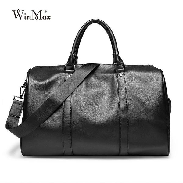 duffel bags men fashion leather male large capacity travel tote handle business handbags one strip shoulder
duffel bags men fashion leather male large capacity travel tote handle business handbags one strip shoulder