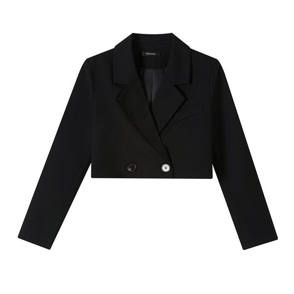 women's suits & blazers black jacket women short suit 2021 autumn high-quality lapel slim slimming temperament lady blazer fashion offi, White;black
women's suits & blazers black jacket women short suit 2021 autumn high-quality lapel slim slimming temperament lady blazer fashion offi, White;black