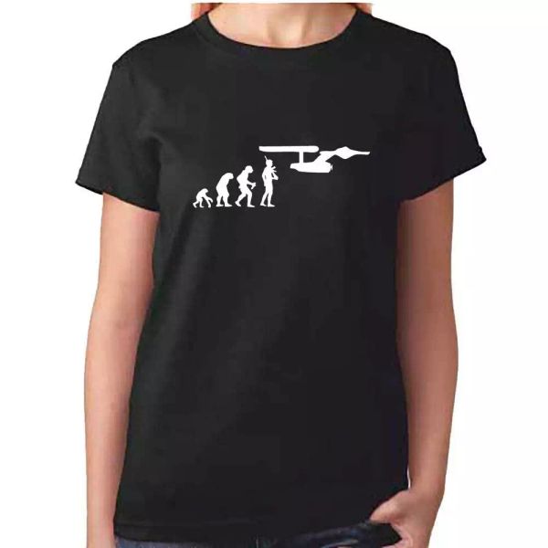 Ladies Evolution Of Star Trek TShirt - Womens StarTrek Spock Captain Kirk SYFY, White;black
Ladies Evolution Of Star Trek TShirt - Womens StarTrek Spock Captain Kirk SYFY, White;black
