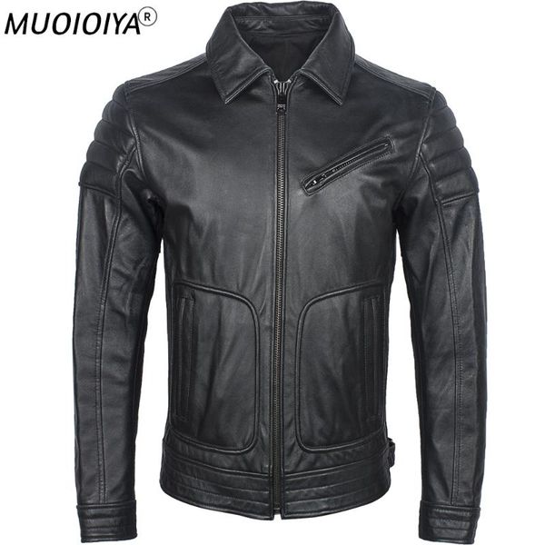 men's leather & faux genuine men's sheepskin jacket lapel motorcycle loose windproof breathable coat, Black
men's leather & faux genuine men's sheepskin jacket lapel motorcycle loose windproof breathable coat, Black