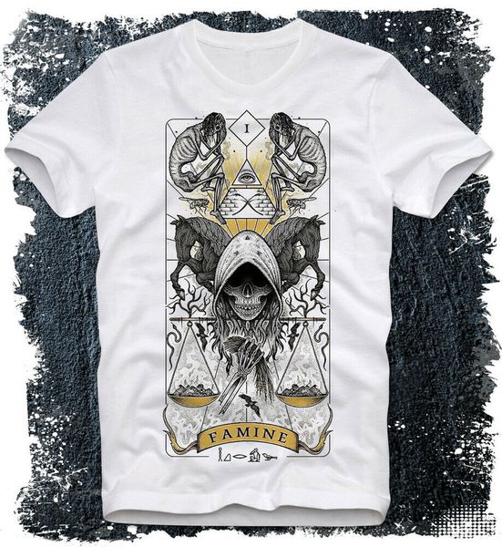 t-shirt four horsemen of the apocalypse famine demonic satanic satanism demon de, White;black
t-shirt four horsemen of the apocalypse famine demonic satanic satanism demon de, White;black