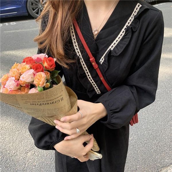 casual dresses puff women summer 2021 long sleeve balck v-neck elegant vintage midi dress korean fashion robe femme chic, Black;gray
casual dresses puff women summer 2021 long sleeve balck v-neck elegant vintage midi dress korean fashion robe femme chic, Black;gray