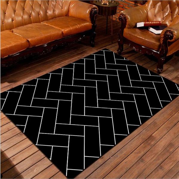 living room decoration carpet fashion personality geometric scenery crystal velvet antiskid decor for mat part one carpets