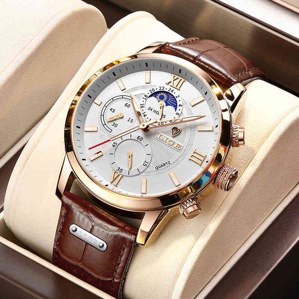 watches lige fashion leather waterproof quartz clock mens brand luxury watch military sport relogio masculino wristwatch+box, Slivery;brown
watches lige fashion leather waterproof quartz clock mens brand luxury watch military sport relogio masculino wristwatch+box, Slivery;brown