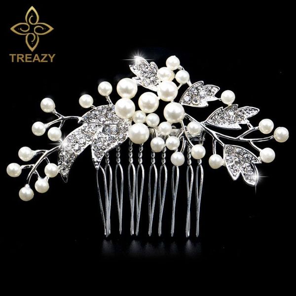 hair clips & barrettes treazy simulated pearl crystal bridal wedding tiara silver color bride floral combs for women jewelry accessories, Golden;silver
hair clips & barrettes treazy simulated pearl crystal bridal wedding tiara silver color bride floral combs for women jewelry accessories, Golden;silver