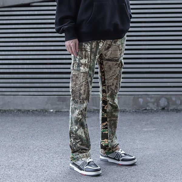 men's pants camouflage leopard print color block mens cargo retro pockets straight oversize casual overalls loose hip hop trousers, Black
men's pants camouflage leopard print color block mens cargo retro pockets straight oversize casual overalls loose hip hop trousers, Black