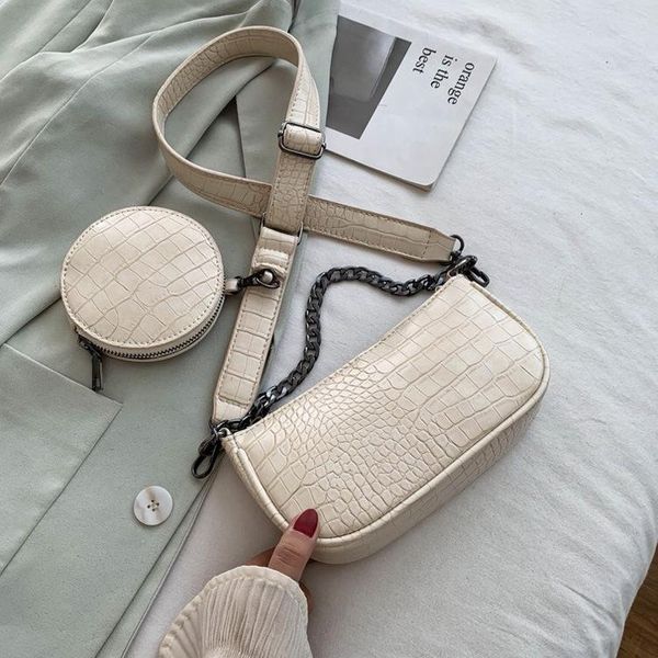 evening bags lady casual 2pcs set wallet small messenger bag fashion women shoulder pu leather underarm purse chain design
evening bags lady casual 2pcs set wallet small messenger bag fashion women shoulder pu leather underarm purse chain design
