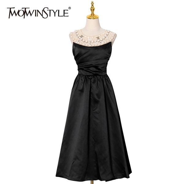 black patchwork pearl dress for women o neck sleeveless high waist midi dresses female summer fashion clothing 210520, Black;gray
black patchwork pearl dress for women o neck sleeveless high waist midi dresses female summer fashion clothing 210520, Black;gray