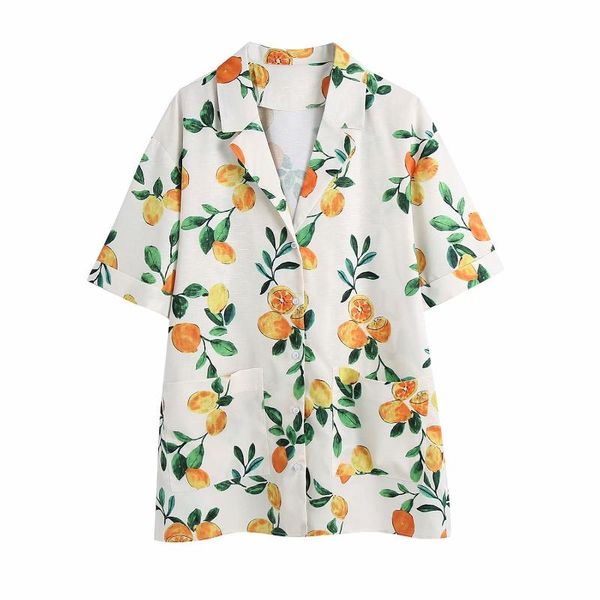 women's blouses & shirts summer style casual linen printed shirt double pocket single breasted long lapel chic, White
women's blouses & shirts summer style casual linen printed shirt double pocket single breasted long lapel chic, White