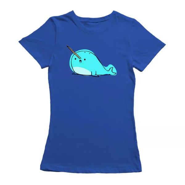 kawaii cute narwhal unicorn sea graphic women's royal blue t-shirt, White;black
kawaii cute narwhal unicorn sea graphic women's royal blue t-shirt, White;black