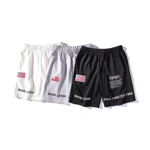 shorts summer wear nasa co branded american embroidered astronaut casual pants, White;black
shorts summer wear nasa co branded american embroidered astronaut casual pants, White;black