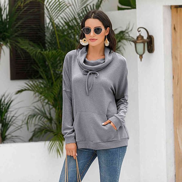 sweater casual solid color loose knitted turtleneck front pockets long sleeve plus size sweater women autumn winter fashion, White;black
sweater casual solid color loose knitted turtleneck front pockets long sleeve plus size sweater women autumn winter fashion, White;black
