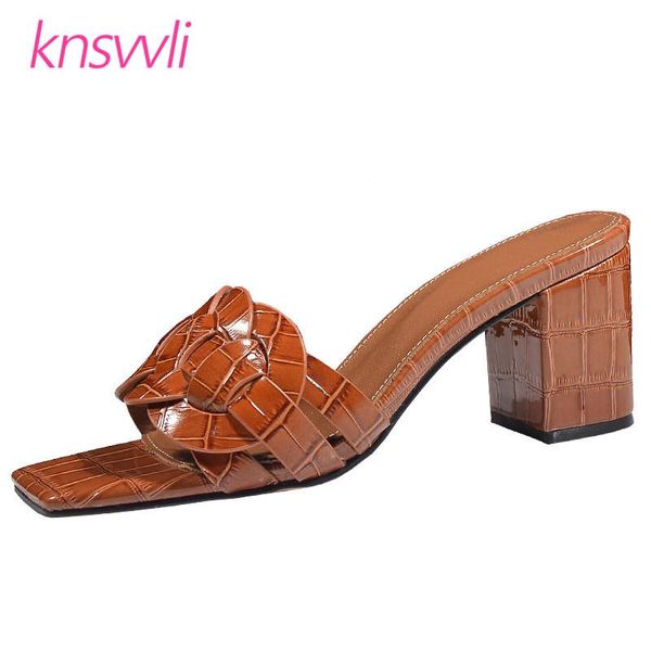 slippers chunky heels women cross braiding one strap summer shoes woman stone print leather mules high sandals, Black
slippers chunky heels women cross braiding one strap summer shoes woman stone print leather mules high sandals, Black