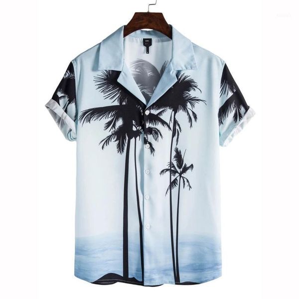men's casual shirts palm tree printed mens hawaiian short sleeve summer men tropical aloha party beach wear clothing chemise, White;black
men's casual shirts palm tree printed mens hawaiian short sleeve summer men tropical aloha party beach wear clothing chemise, White;black