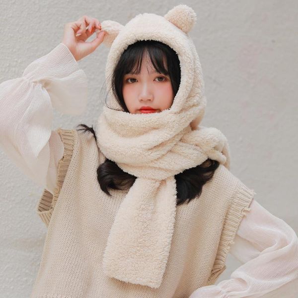 scarves johnature 2021 winter korean bear cute warm lambwool hat scarf earflaps 7 colors all match women, Blue;gray
scarves johnature 2021 winter korean bear cute warm lambwool hat scarf earflaps 7 colors all match women, Blue;gray