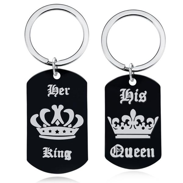 keychains 2021 her king his queen couple keychain black metal crystal crown key chain ring holder valentine's day christmas gifts chave, Silver
keychains 2021 her king his queen couple keychain black metal crystal crown key chain ring holder valentine's day christmas gifts chave, Silver