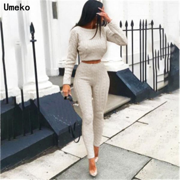two piece dress umeko slim autumn cotton tracksuit women 2 set sweater pants knitted suit o-neck knit outwear, White
two piece dress umeko slim autumn cotton tracksuit women 2 set sweater pants knitted suit o-neck knit outwear, White