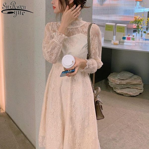 casual dresses 2021 autumn high waist lace voile mesh long dress women vintage elegant puff sleeve slim a-line vestidos 11915, Black;gray
casual dresses 2021 autumn high waist lace voile mesh long dress women vintage elegant puff sleeve slim a-line vestidos 11915, Black;gray