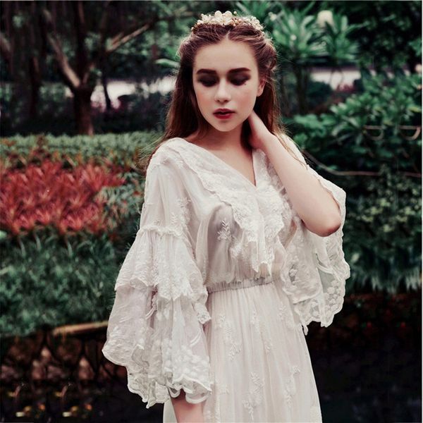 casual dresses white lace women spring summer vintage elegant slim embroidery v-neck loose maxi clothes j6wy, Black;gray
casual dresses white lace women spring summer vintage elegant slim embroidery v-neck loose maxi clothes j6wy, Black;gray