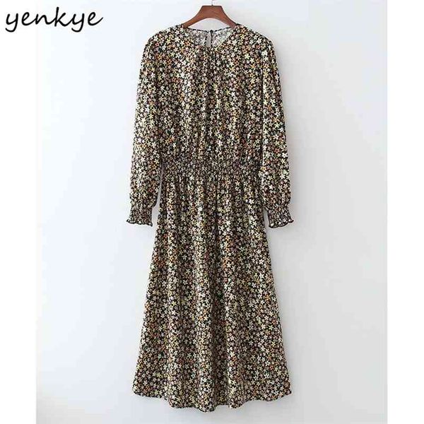 vintage floral print dress women long sleeve o neck elastic waist a-line casual plus size summer vestido 210514, Black;gray
vintage floral print dress women long sleeve o neck elastic waist a-line casual plus size summer vestido 210514, Black;gray
