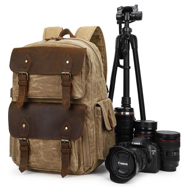 backpack large oil wax canvas camera men waterproof travel shoulder bags fashion ourdoot bag lapmale backpacks
backpack large oil wax canvas camera men waterproof travel shoulder bags fashion ourdoot bag lapmale backpacks