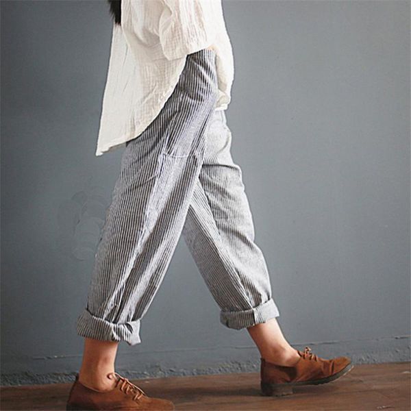 women's pants & capris chsdcsi cotton linen harem women summer loose high waist striped pockets casual pantalon female sweatpants trous, Black;white
women's pants & capris chsdcsi cotton linen harem women summer loose high waist striped pockets casual pantalon female sweatpants trous, Black;white