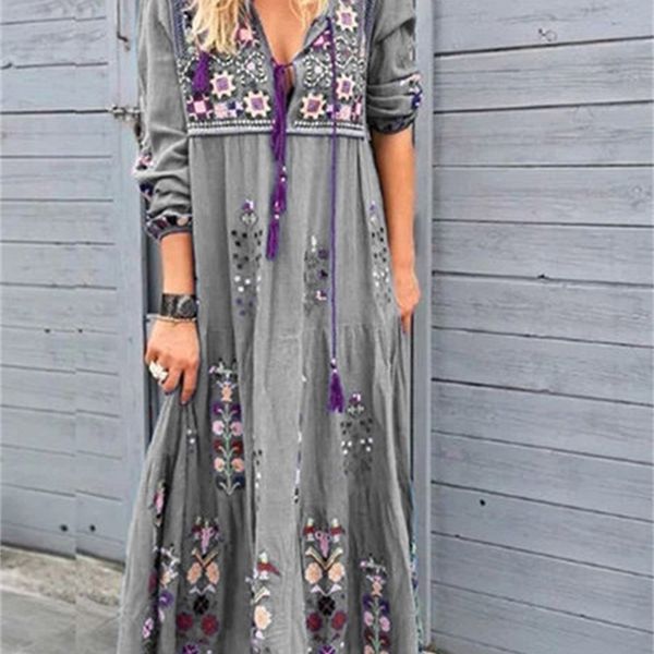 factorybror fashion bohemian skirt positioning printing flower stitching drawstring lace up long sleeve dress, White;black
factorybror fashion bohemian skirt positioning printing flower stitching drawstring lace up long sleeve dress, White;black