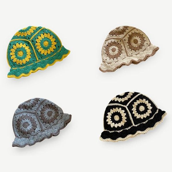 wide brim hats woman vintage flower beach boho bohimiya hand made crochet bucket hat, Blue;gray
wide brim hats woman vintage flower beach boho bohimiya hand made crochet bucket hat, Blue;gray
