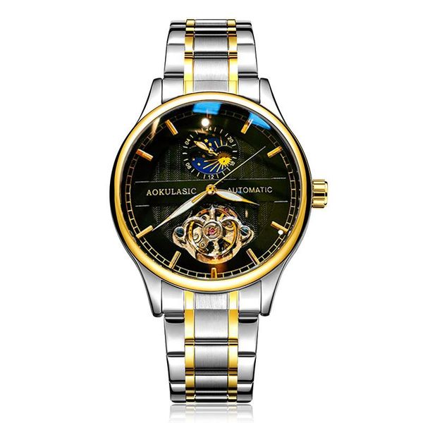 wristwatches 2021 aokulasic brand watch men automatic mechanical mens tourbillon 40mm waterproof luxury moon business, Slivery;brown
wristwatches 2021 aokulasic brand watch men automatic mechanical mens tourbillon 40mm waterproof luxury moon business, Slivery;brown