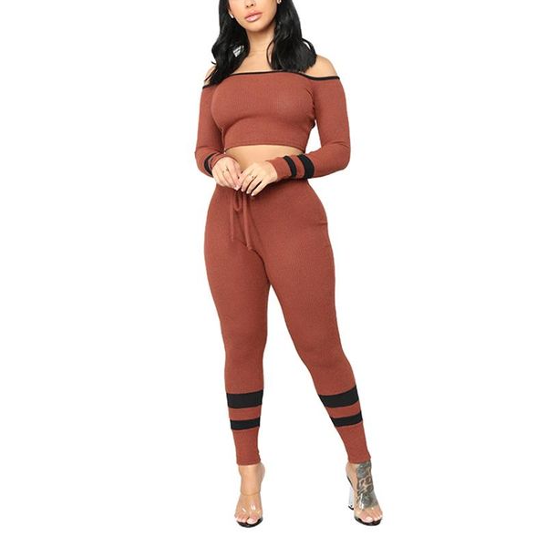 yoga outfits women long sleeves + trousers set workout fitness off shoulder exposed navel drawstring elastic waist gym clothes, White;red
yoga outfits women long sleeves + trousers set workout fitness off shoulder exposed navel drawstring elastic waist gym clothes, White;red