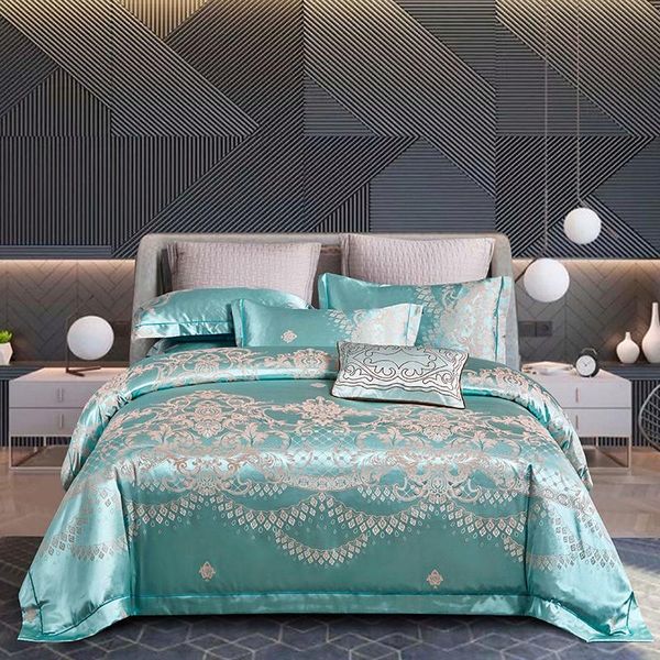 bedding sets green jacquard silk/cotton satin set luxury europe noble bedclothes bed duvet/quilt cover sheet pillowcases
bedding sets green jacquard silk/cotton satin set luxury europe noble bedclothes bed duvet/quilt cover sheet pillowcases